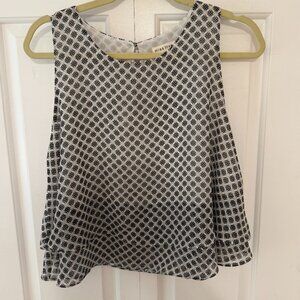 Black and White Miss Love blouse